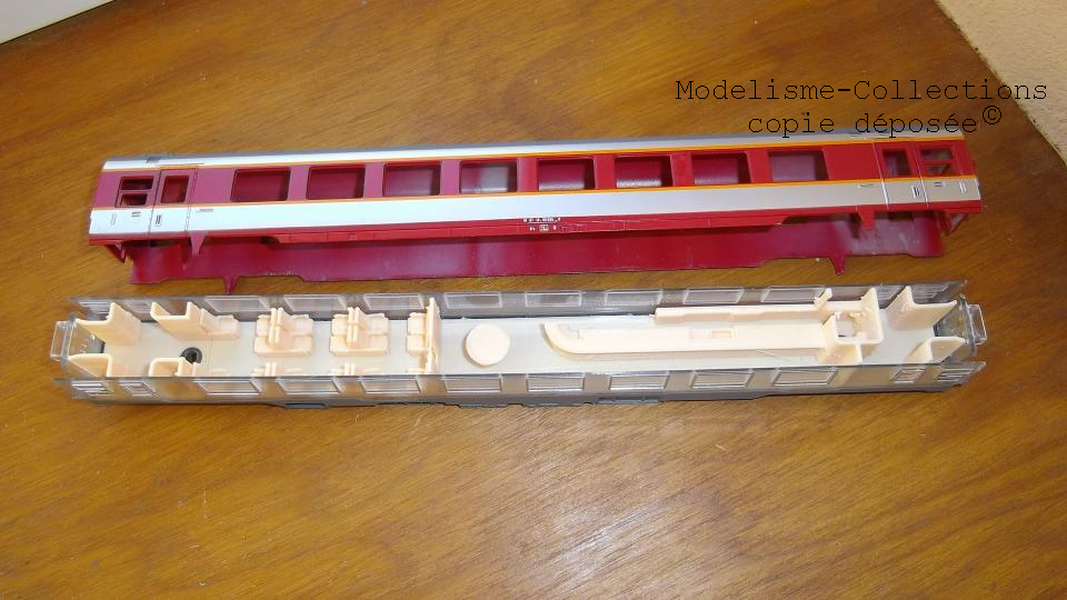 Intérieur De Voiture SNCF Grand Confort A8tu Couloir Central - Kit De Modélisme JOUEF Non Monté - Échelle HO - Occasion Bon état